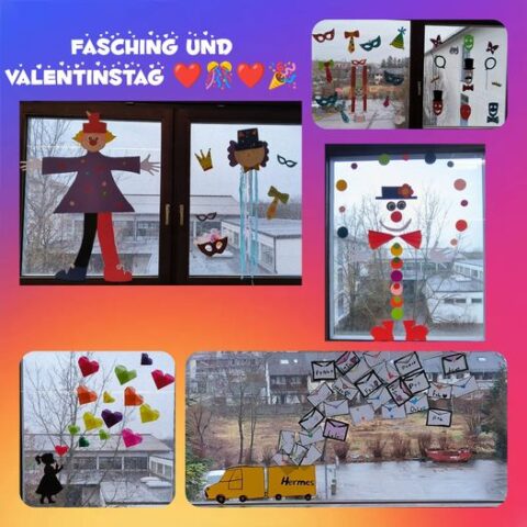 Fensterdekoration Mittagsbetreuung Esting